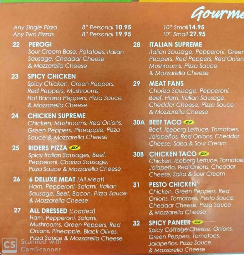 Red Swan Pizza - Brandon, MB menu_pic
