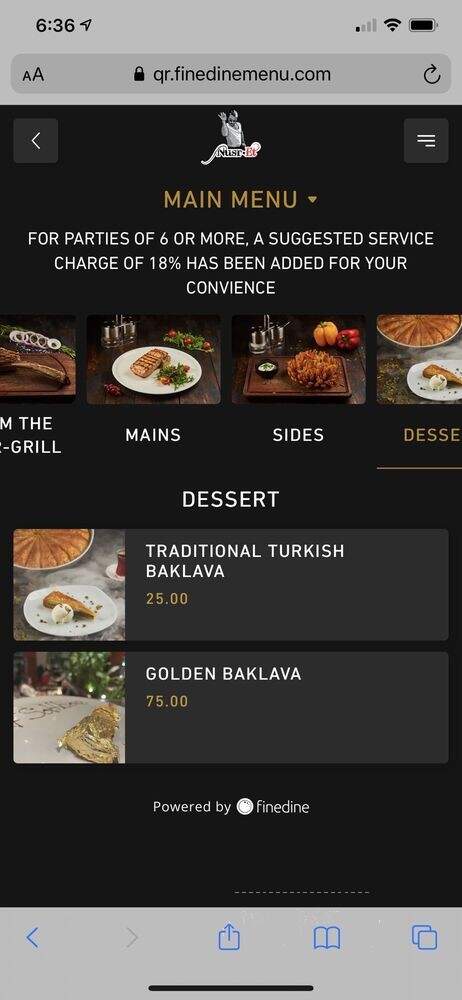 Nusr-Et Steakhouse - Dallas, TX menu_pic