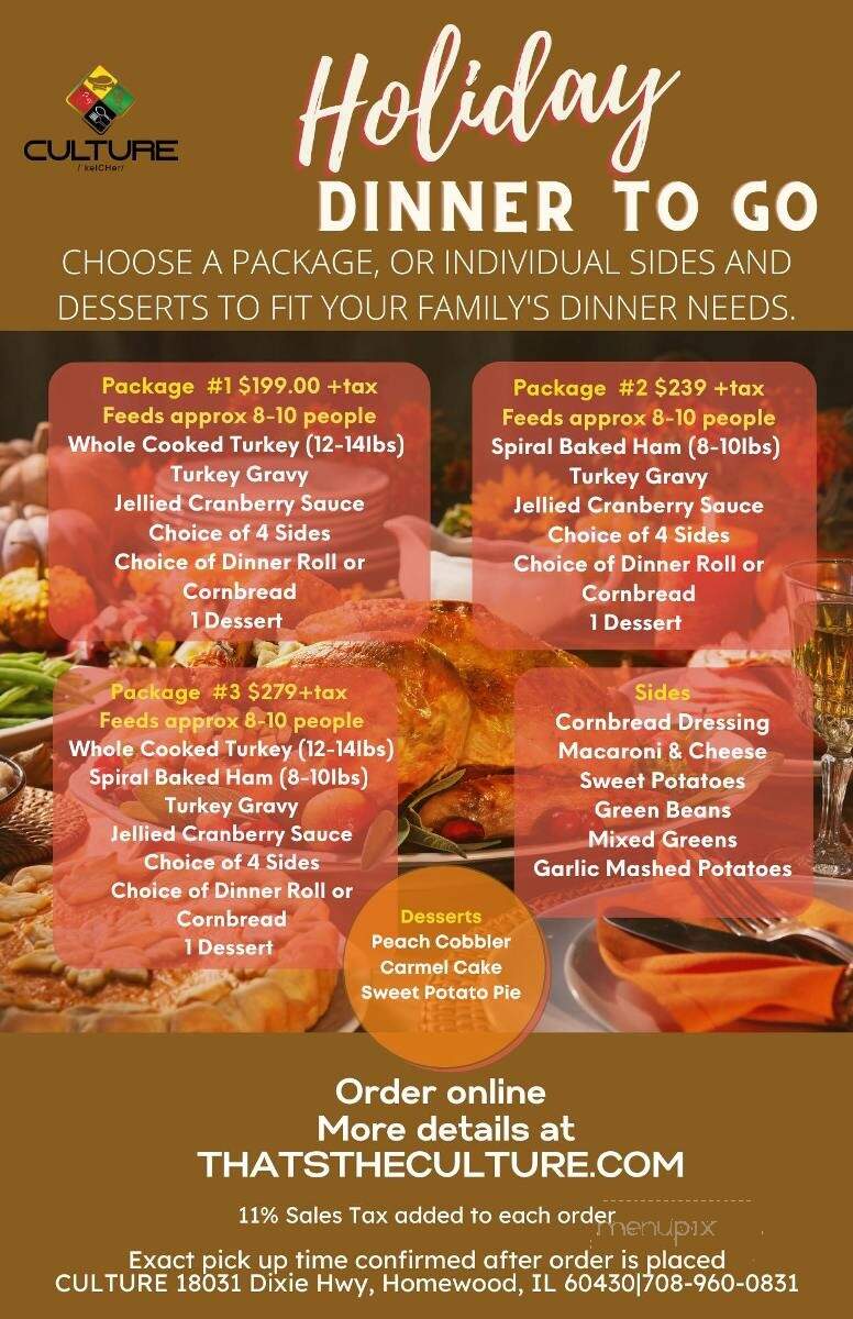 Culture Food & Entertainment - Homewood, IL menu_pic