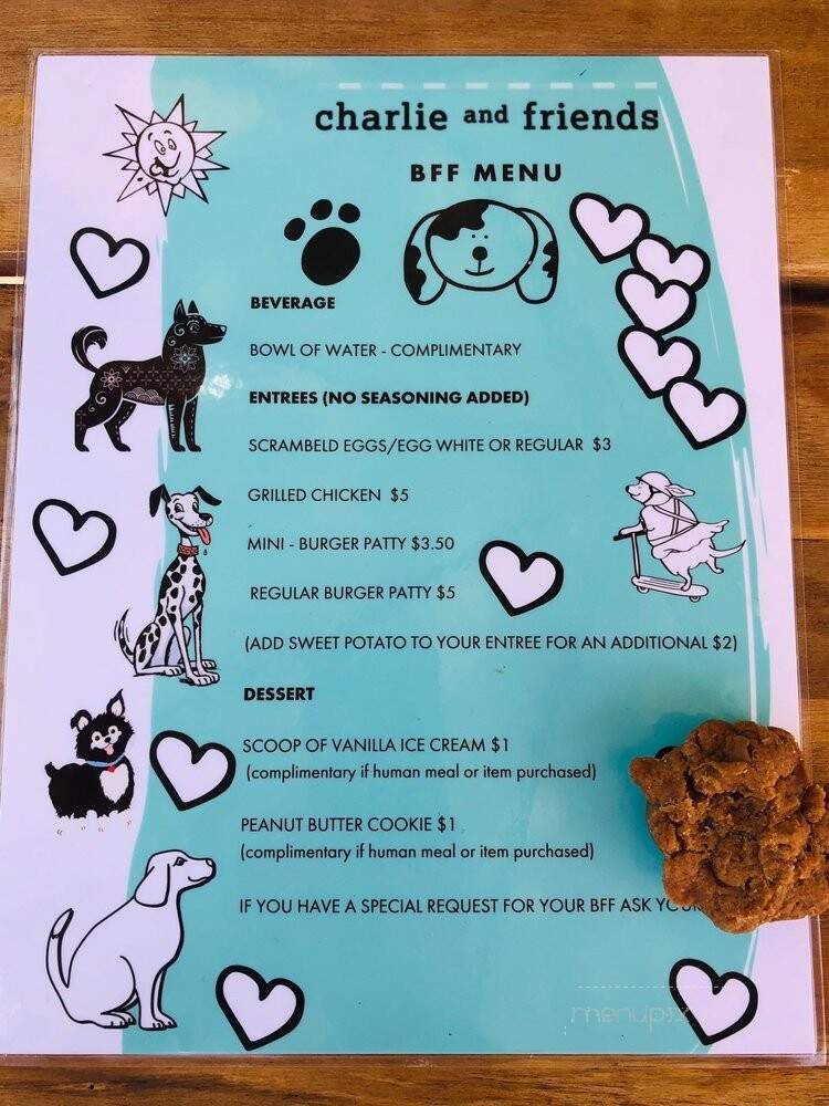 Charlie and Friends - Burbank, CA menu_pic
