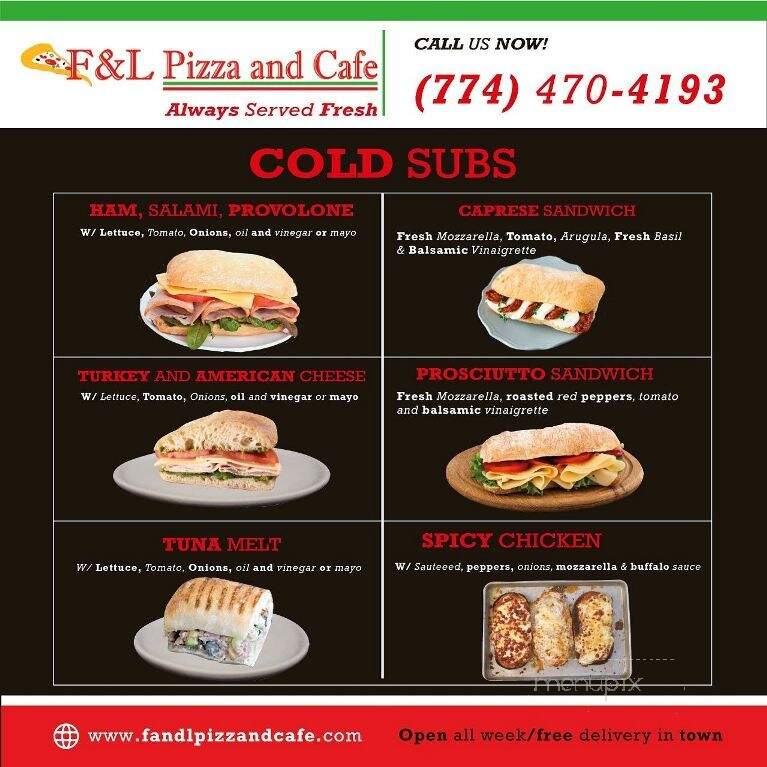 F & L Pizza and Cafe - Hyannis, MA menu_pic