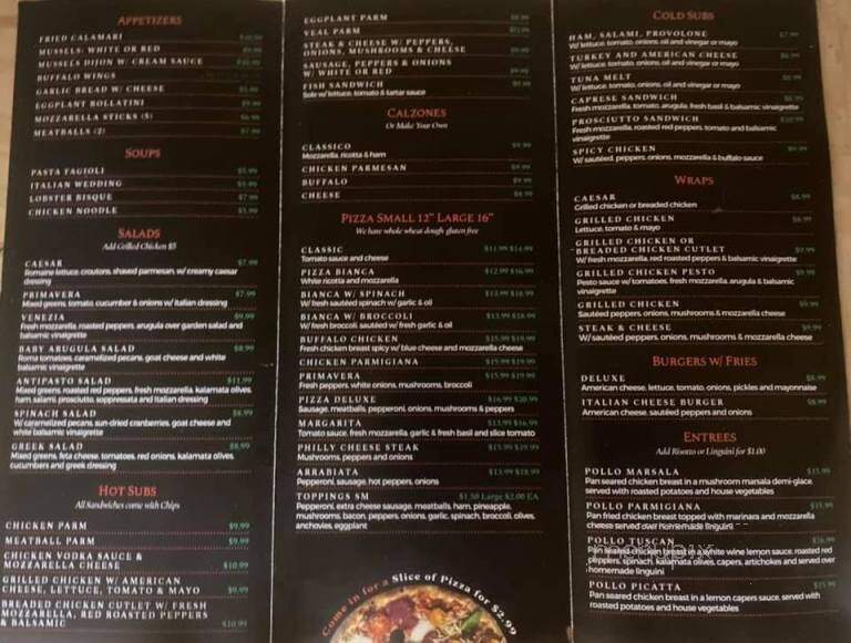 F & L Pizza and Cafe - Hyannis, MA menu_pic