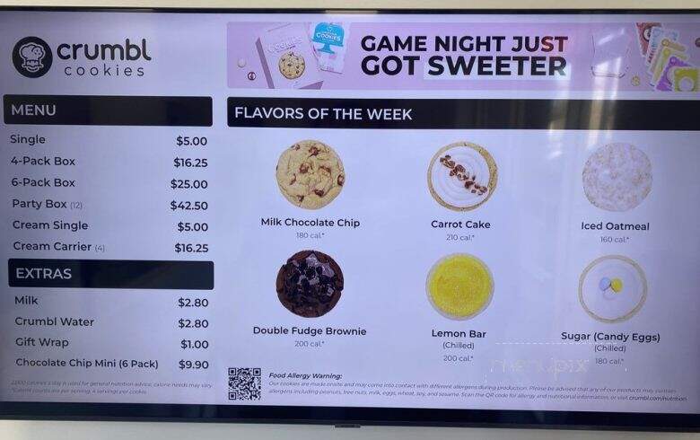 Crumbl Cookies - Laguna Niguel, CA menu_pic