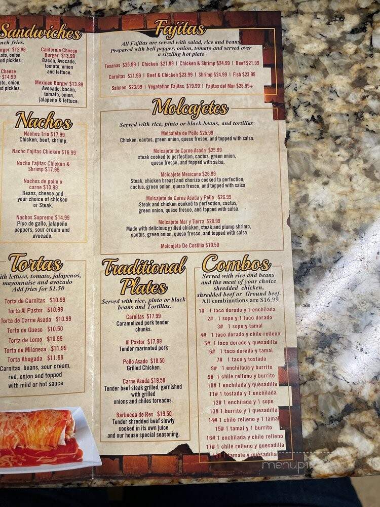 El Guero Mexican Bar and Grill - Palm Desert, CA menu_pic