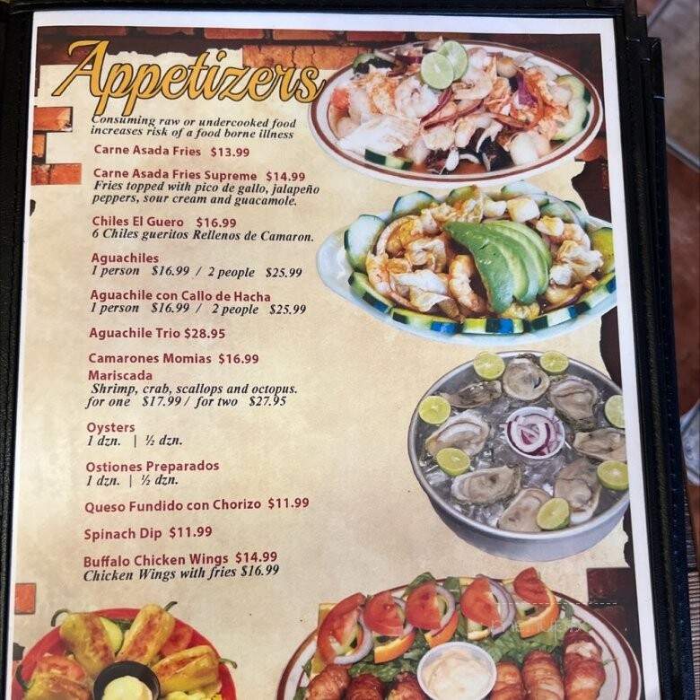 El Guero Mexican Bar and Grill - Palm Desert, CA menu_pic