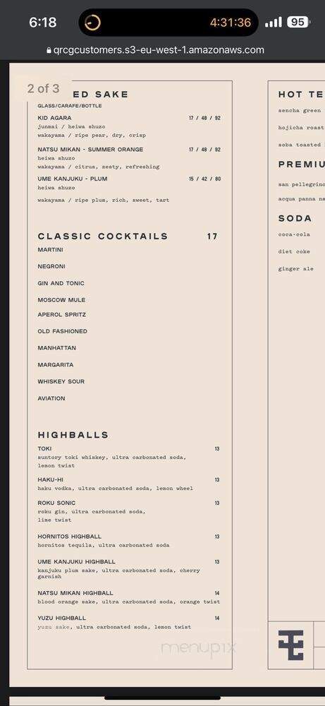 Tonchin LA - Los Angeles, CA menu_pic