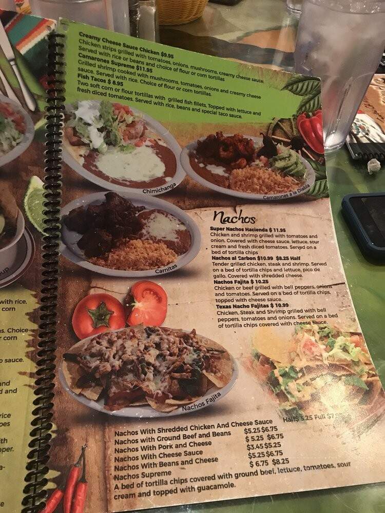 La Hacienda Mexican Restaurant - Avon, IN menu_pic