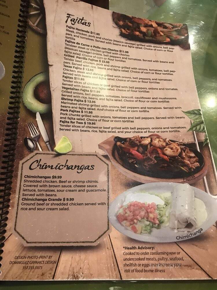 La Hacienda Mexican Restaurant - Avon, IN menu_pic