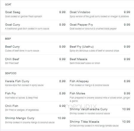 Ghazal India Cafe - Stafford, TX menu_pic