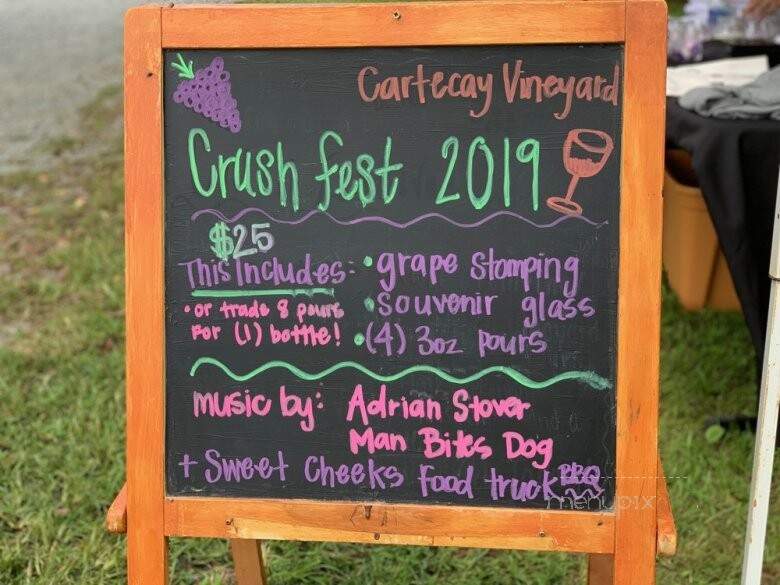 Cartecay Vineyards - Ellijay, GA menu_pic
