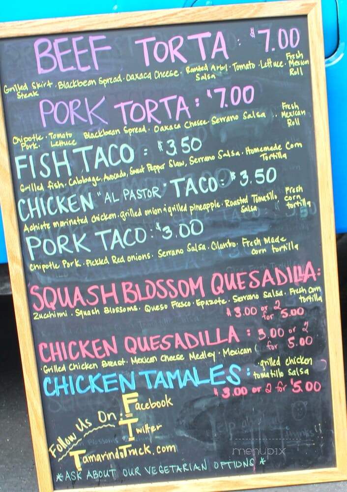 Tamarindo Truck - Orange, CA menu_pic