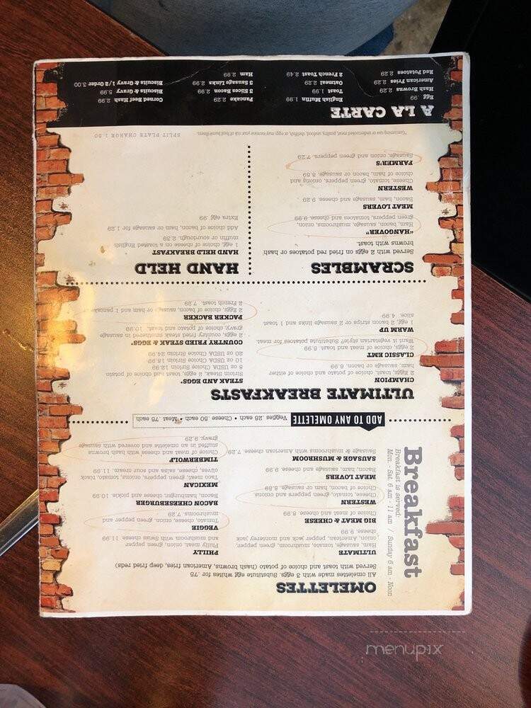 Breakroom Bar And Grill - Tomah, WI menu_pic