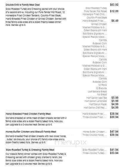 Bob Evans Restaurant - Austintown, OH menu_pic