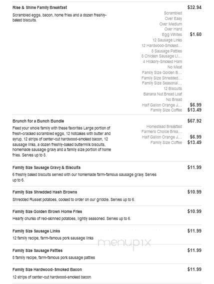 Bob Evans Restaurant - Austintown, OH menu_pic