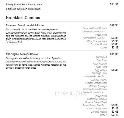 Bob Evans Restaurant - Austintown, OH menu_pic