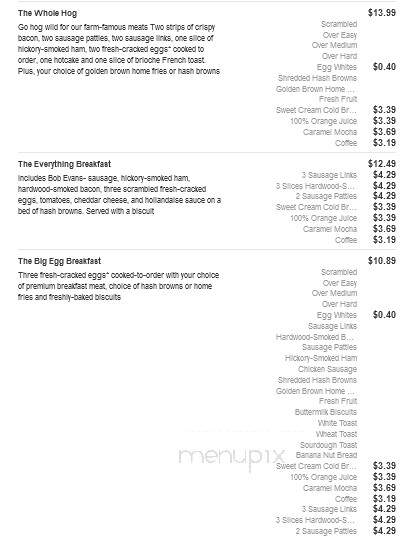 Bob Evans Restaurant - Austintown, OH menu_pic
