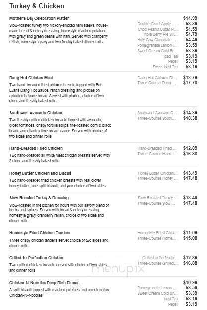 Bob Evans Restaurant - Austintown, OH menu_pic