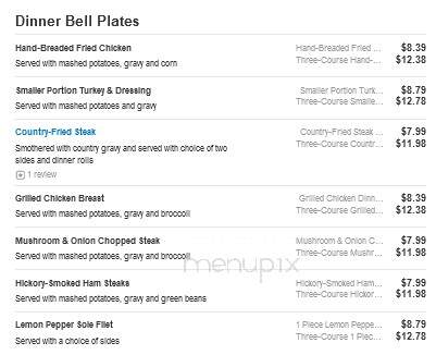 Bob Evans Restaurant - Austintown, OH menu_pic