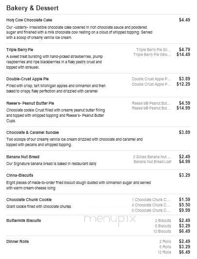Bob Evans Restaurant - Austintown, OH menu_pic