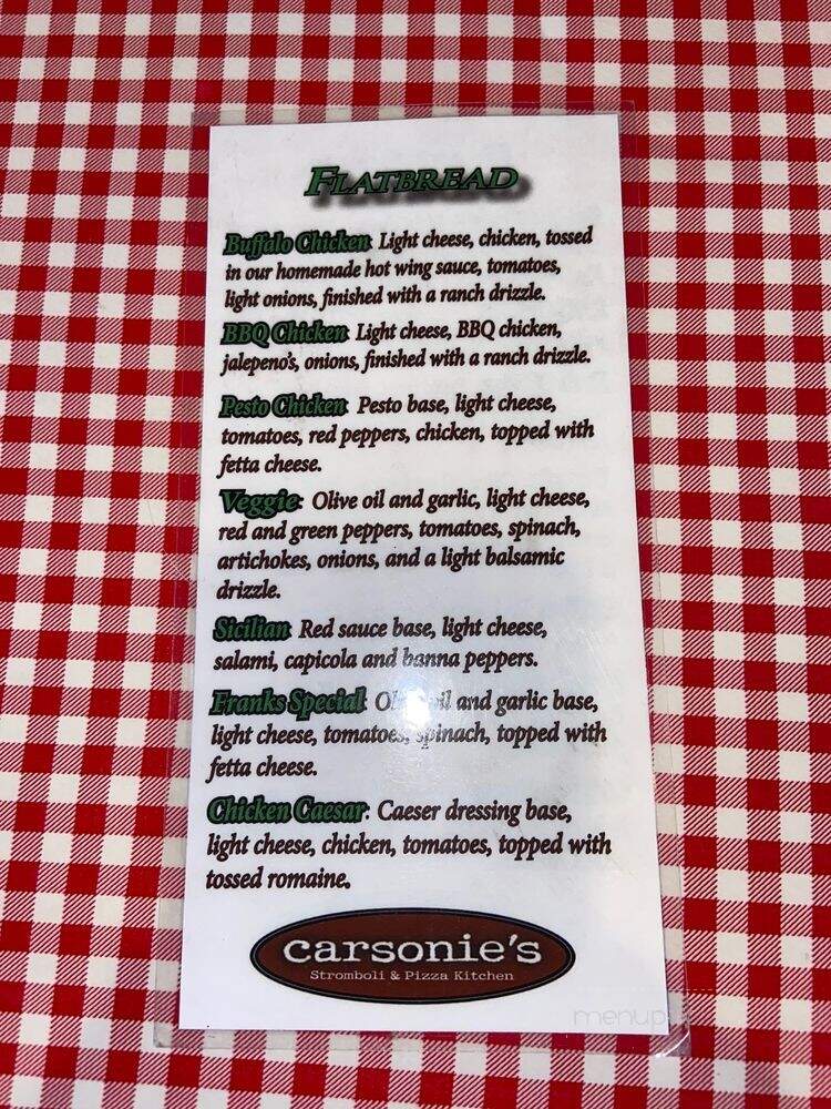 Carsonie's Restaurant - Westerville, OH menu_pic