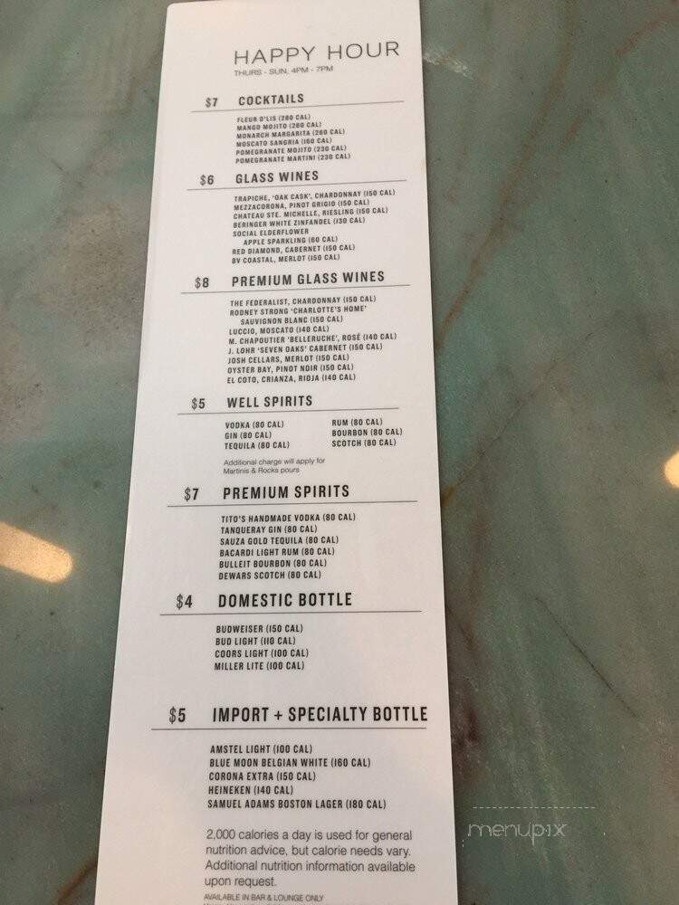 Chart House at the Golden Nugget Casino - Atlantic City, NJ menu_pic