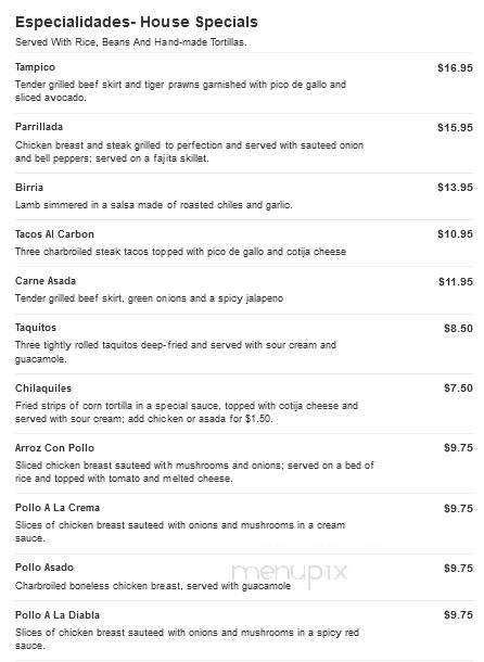 La Mexicana - Bells, TN menu_pic