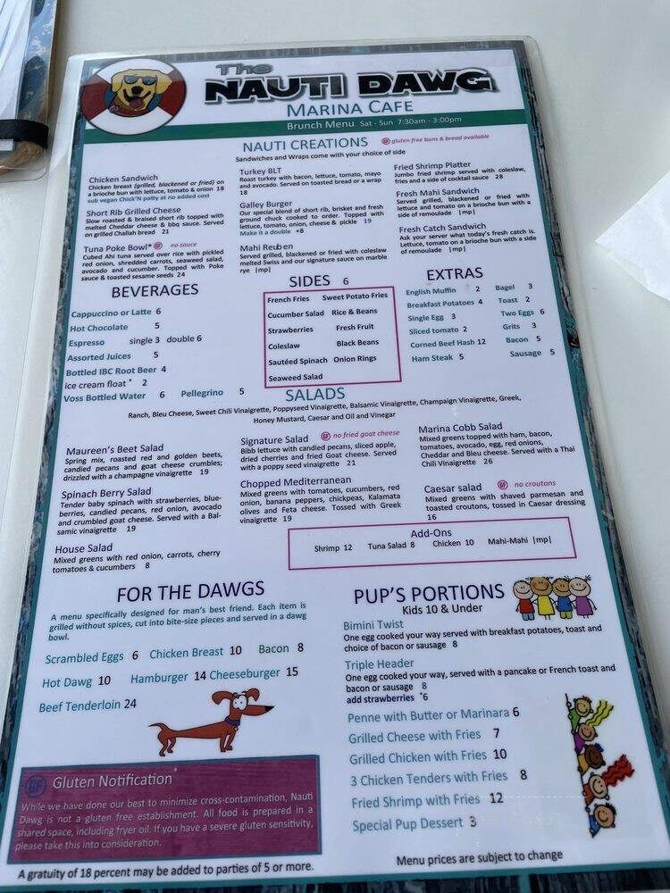 The Nauti Dawg Marina Cafe - Lighthouse Point, FL menu_pic