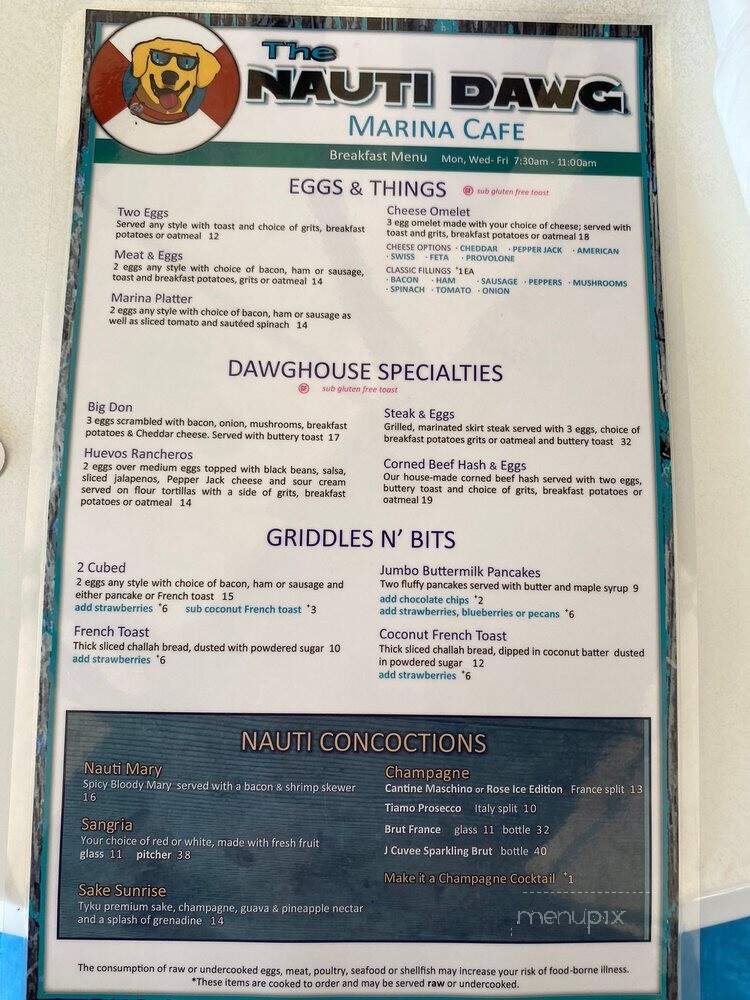 The Nauti Dawg Marina Cafe - Lighthouse Point, FL menu_pic