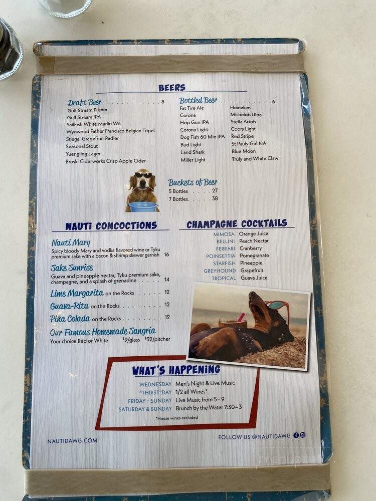 The Nauti Dawg Marina Cafe - Lighthouse Point, FL menu_pic