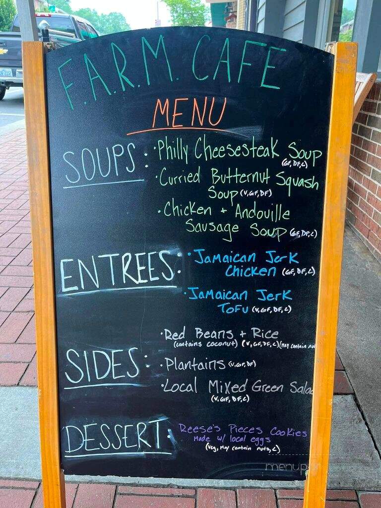 F.A.R.M Cafe - Boone, NC menu_pic