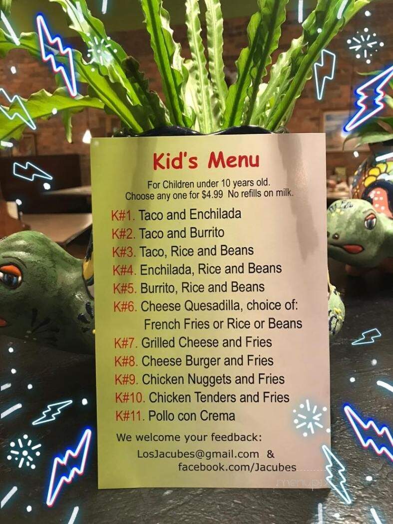 Los Jacubes Family Mexican Restaurant - Oakboro, NC menu_pic