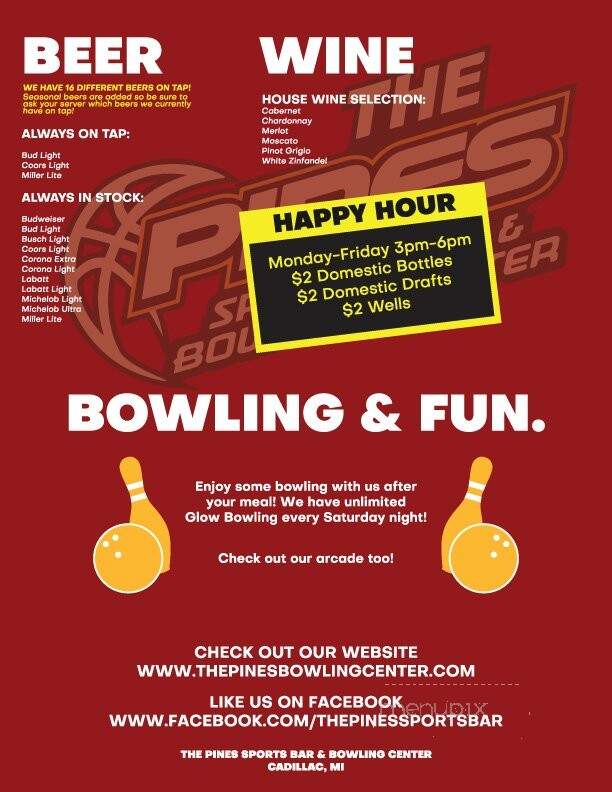 The Pines Sports Bar & Bowling Center - Cadillac, MI