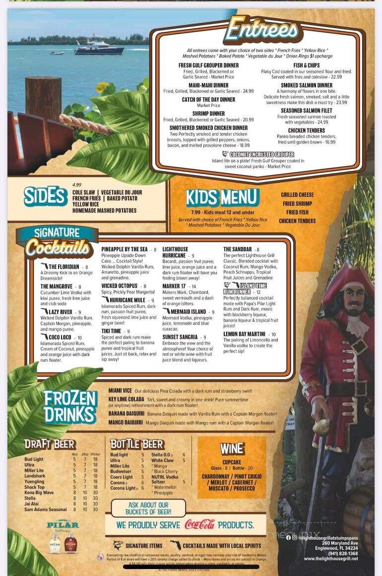 Stump Pass Grille - Englewood, FL menu_pic