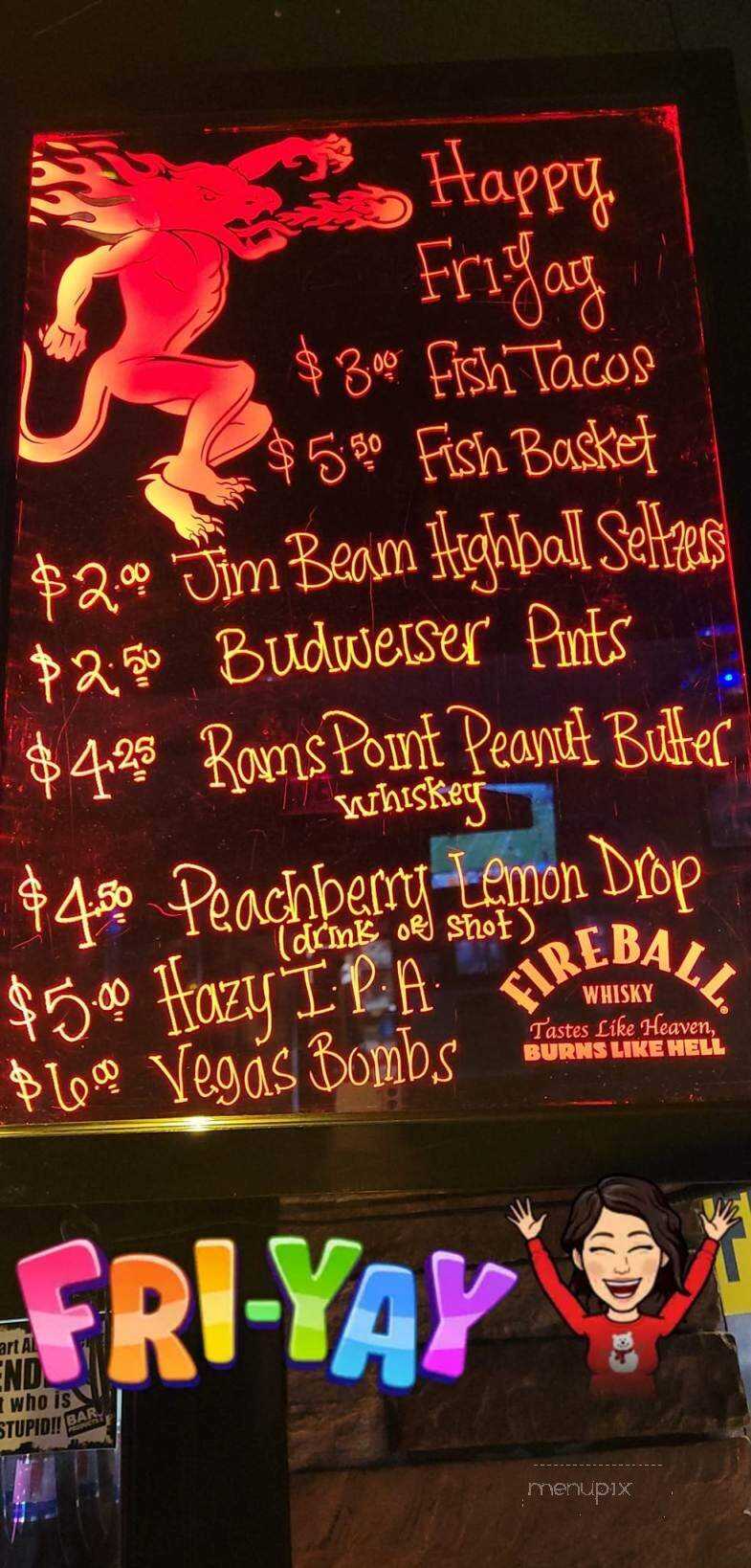 Wooden Nickel Tavern - Tucson, AZ menu_pic