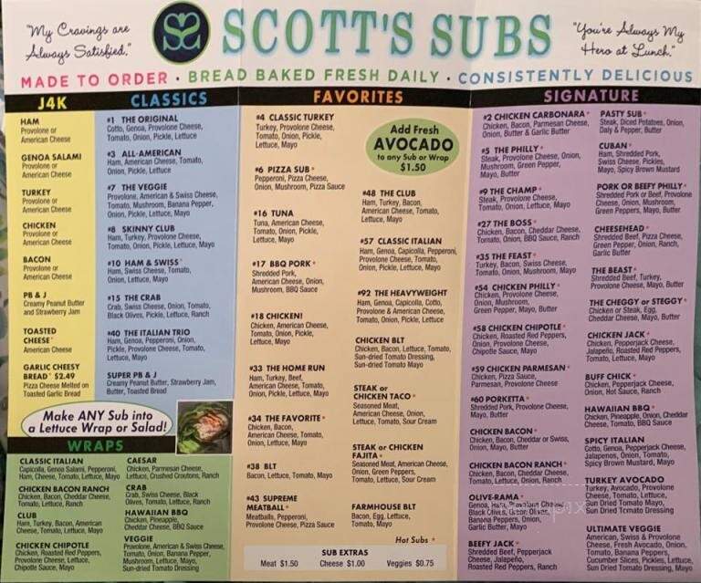Scott's Party Store - Iron River, MI menu_pic