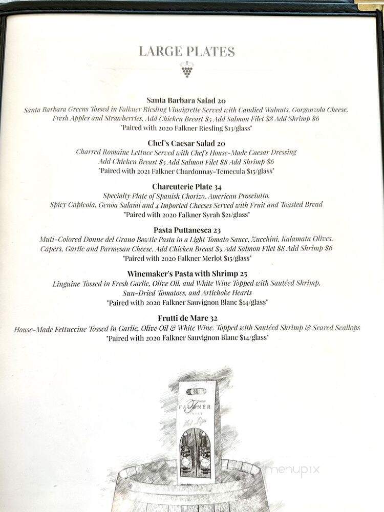 The Pinnacle Restaurant at Falkner Winery - Temecula, CA menu_pic