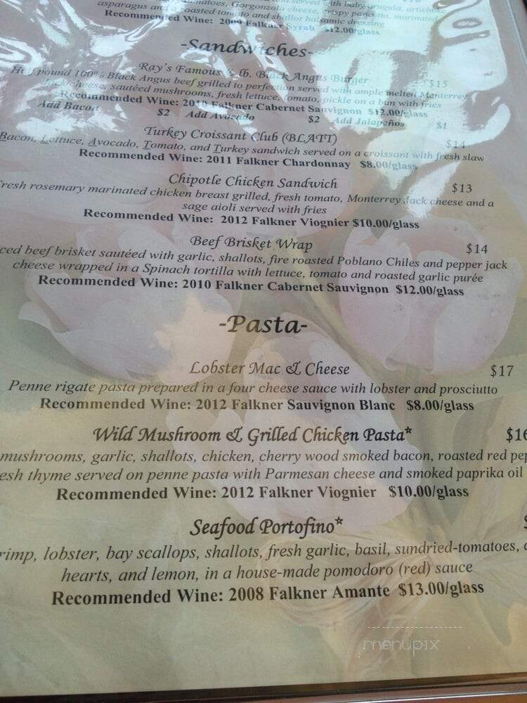 The Pinnacle Restaurant at Falkner Winery - Temecula, CA menu_pic