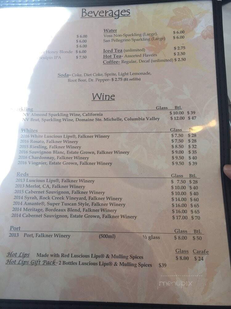 The Pinnacle Restaurant at Falkner Winery - Temecula, CA menu_pic