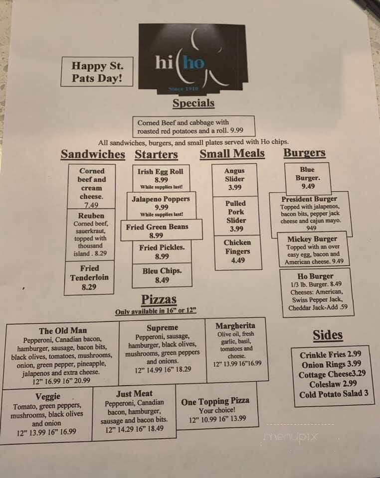 Hi-Ho Bar & Grill - Saint Joseph, MO menu_pic