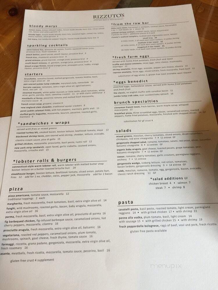 Rizzuto's - Westport - Westport, CT menu_pic