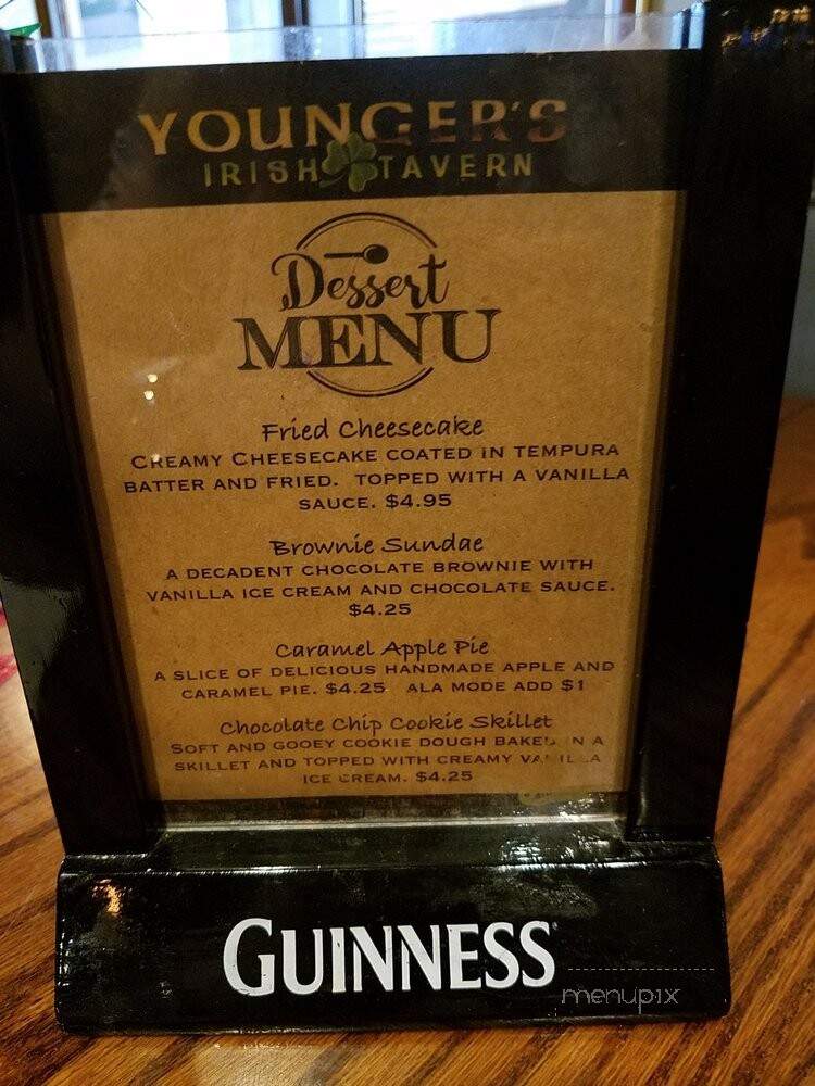 Younger's Irish Tavern - Romeo, MI menu_pic