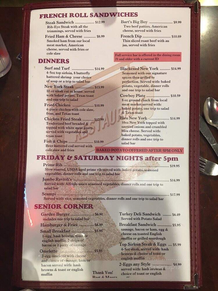 Mel & Faye's Drive Inn - Jackson, CA menu_pic