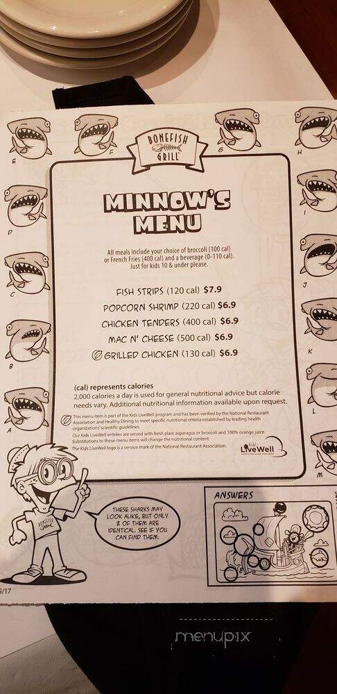 Bonefish Grill - Paramus, NJ menu_pic