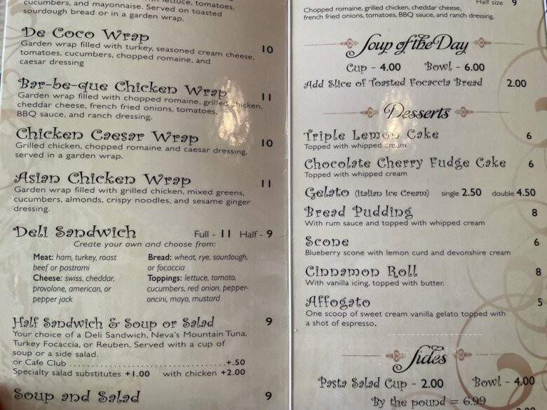 Cafe De Coco - Nampa, ID menu_pic