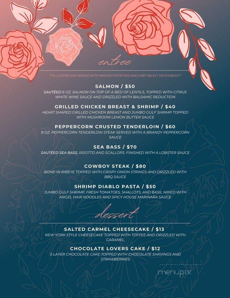 Tanglewood Resort - Pottsboro, TX menu_pic