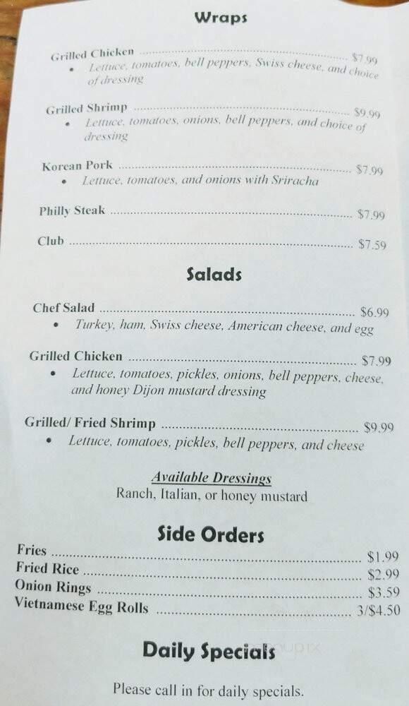 Singleton's Poboy - New Orleans, LA menu_pic
