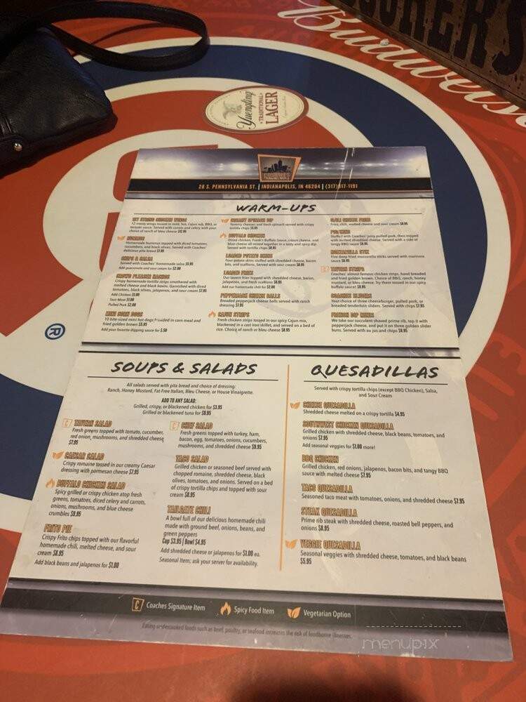 Coaches Tavern - Indianapolis, IN menu_pic