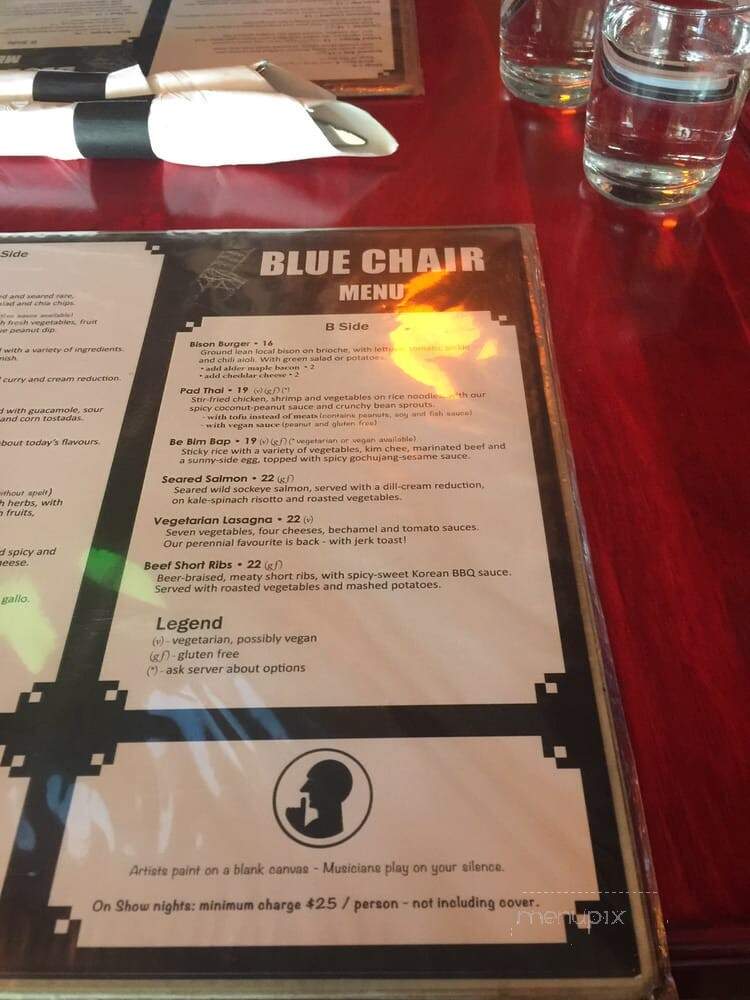 Blue Chair Cafe - Edmonton, AB menu_pic