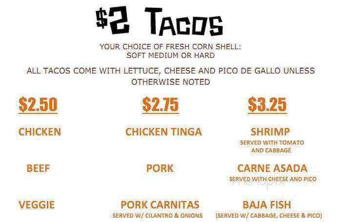 Agave Mexican Bistro - Newburyport, MA menu_pic