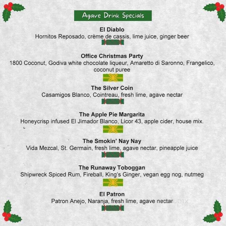 Agave Mexican Bistro - Newburyport, MA menu_pic